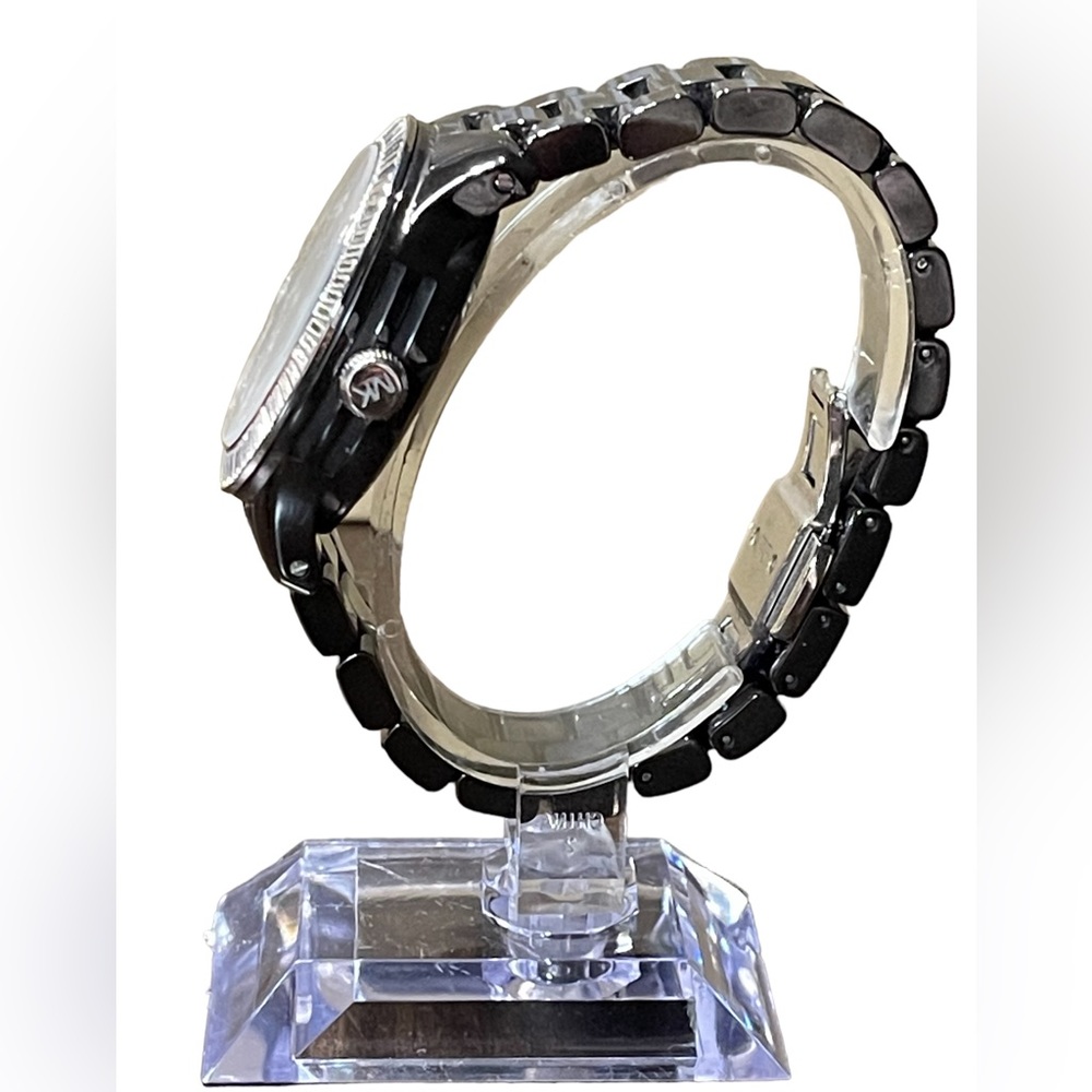 MICHAEL KORS Baguette Crystal Black Ceramic UNISEX Watch MK5362 - Picture 6 of 13
